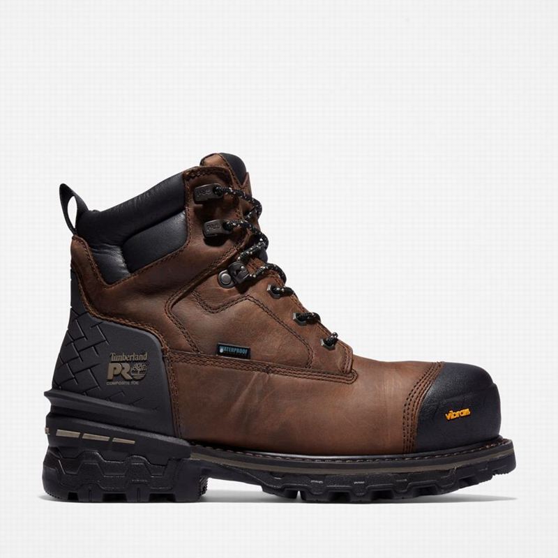 Brown Timberland Boondock HD 6" Composite Toe Waterproof Work Boots | 49152210