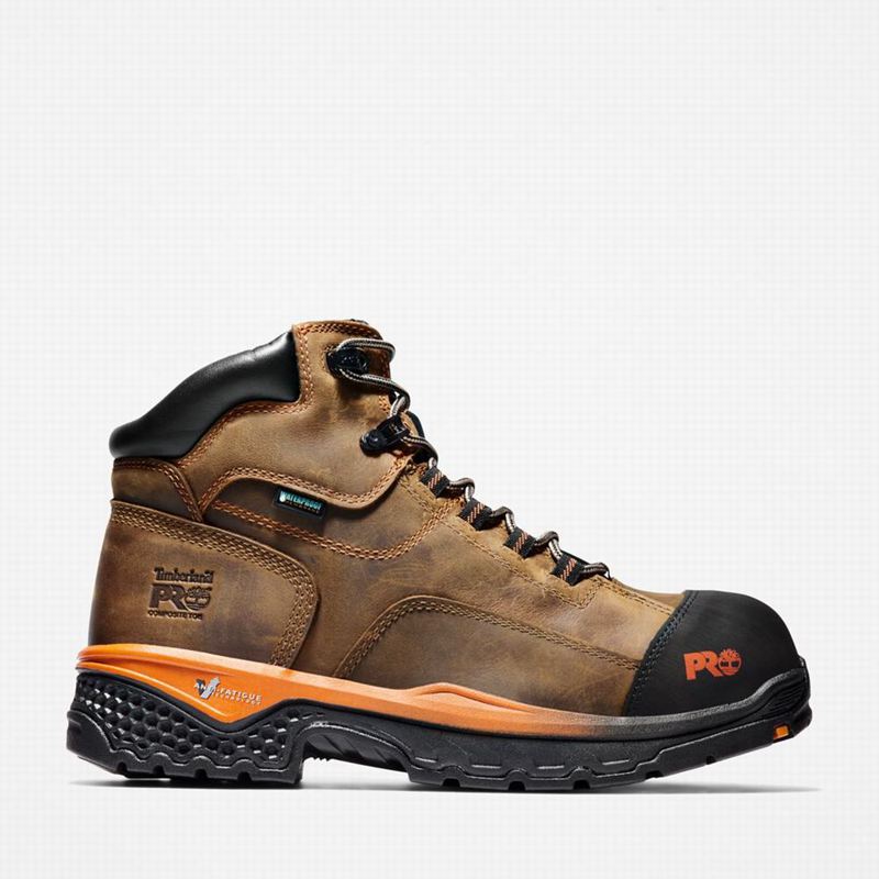 Brown Timberland Bosshog 6" Composite Toe Waterproof Work Boots | 186383