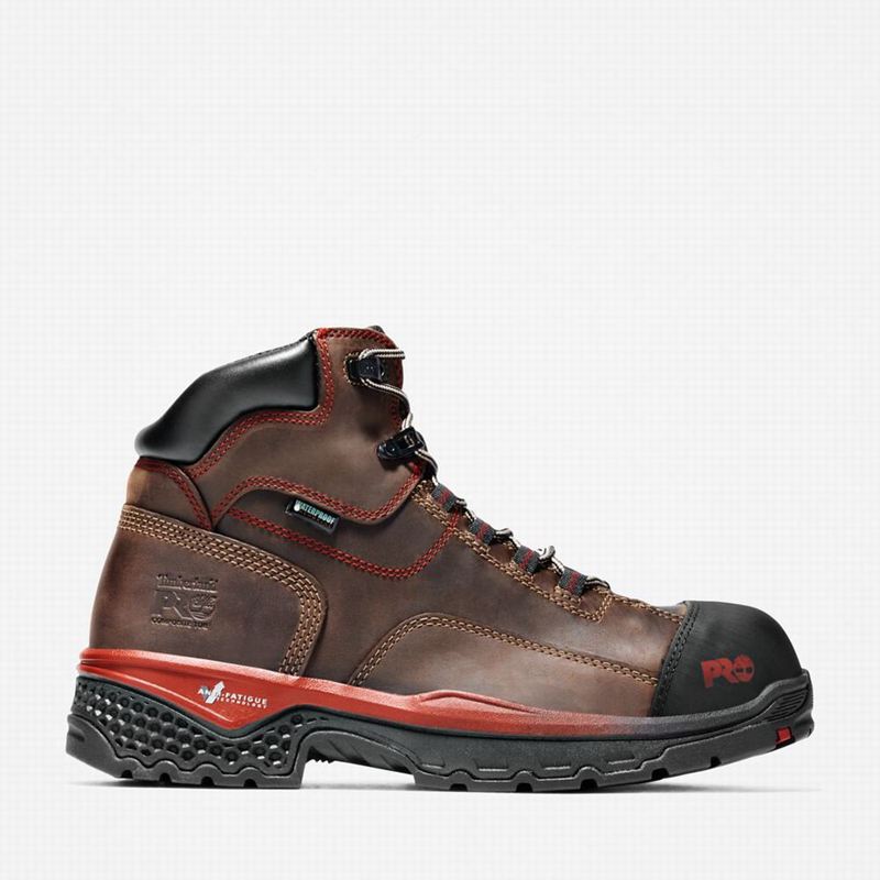 Brown Timberland Bosshog 6" Composite Toe Waterproof Work Boots | 27072672