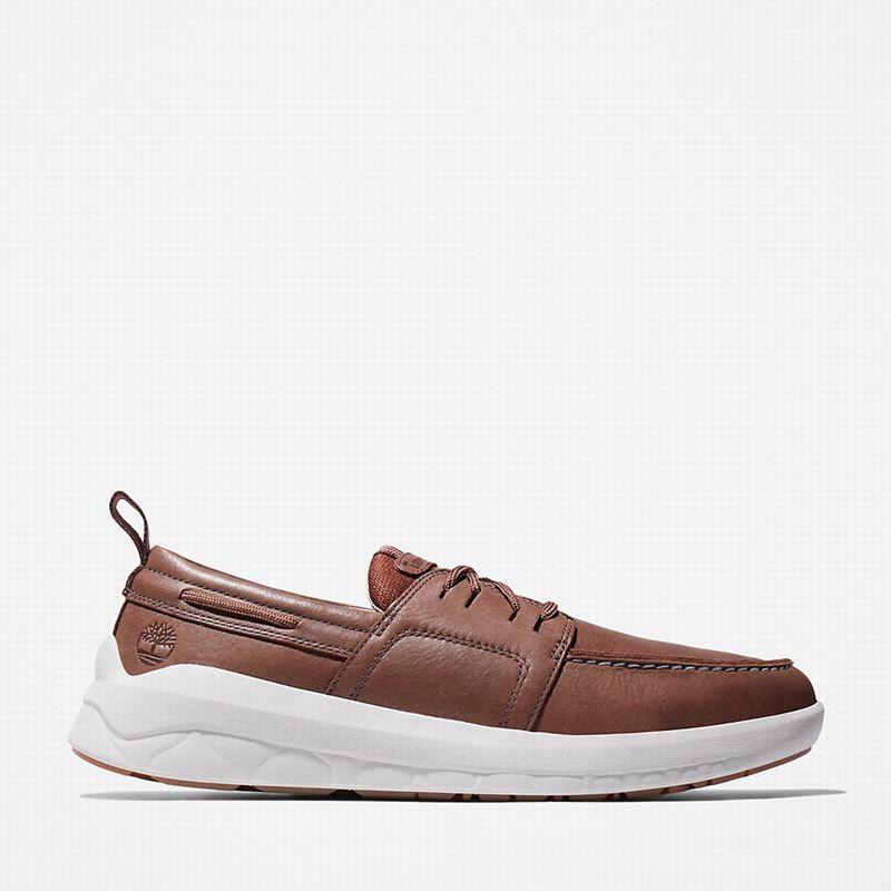 Brown Timberland Bradstreet Ultra Boat Shoes | 5449401