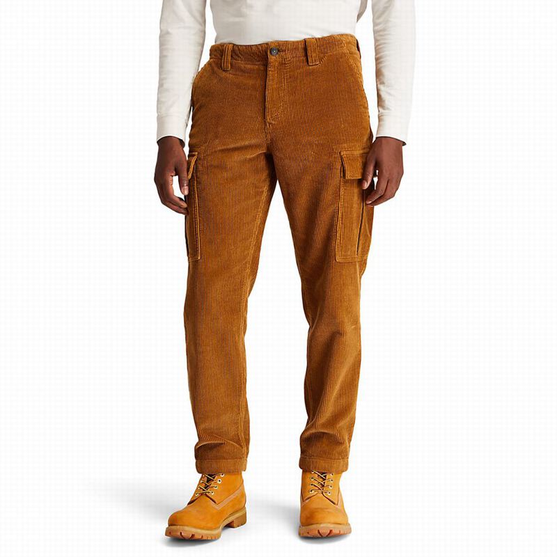 Brown Timberland Corduroy Cargo Pants | 70838925