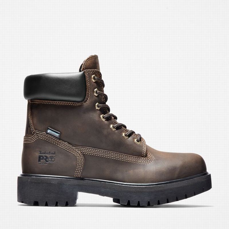 Brown Timberland Direct Attach 6" Waterproof Work Boots | 29412993