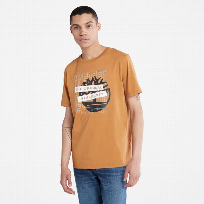 Brown Timberland Dunstan River Crew Tee T-Shirts | 58492075