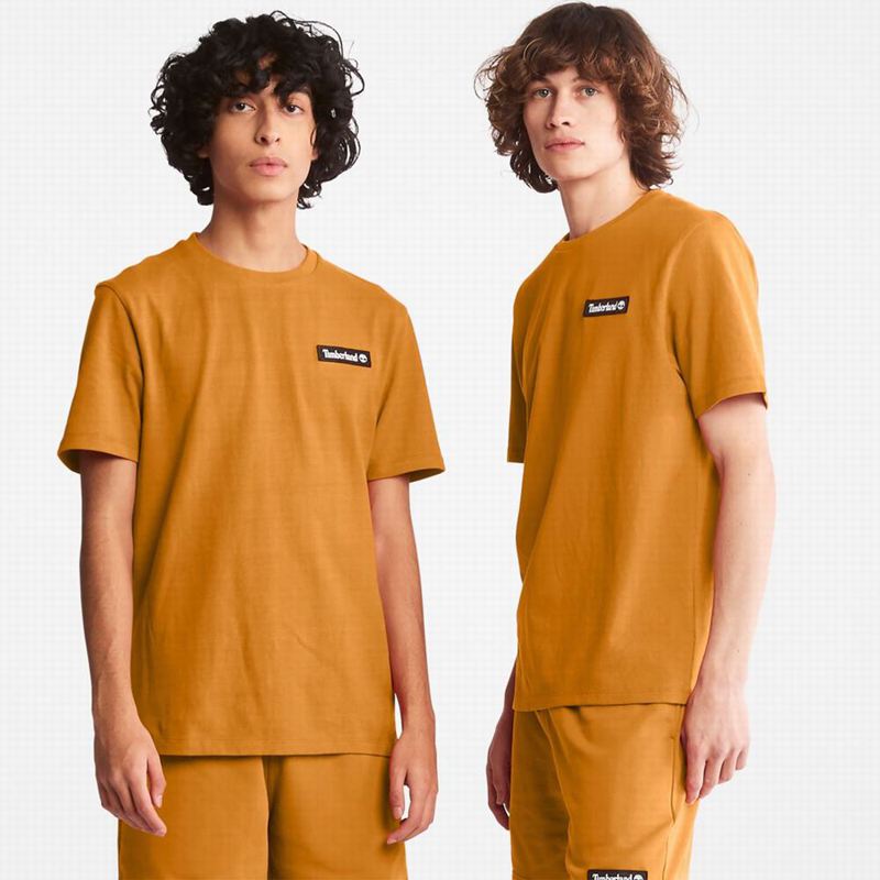 Brown Timberland Earthkeepers by Raeburn All Gender Logo T-Shirts | 47809574