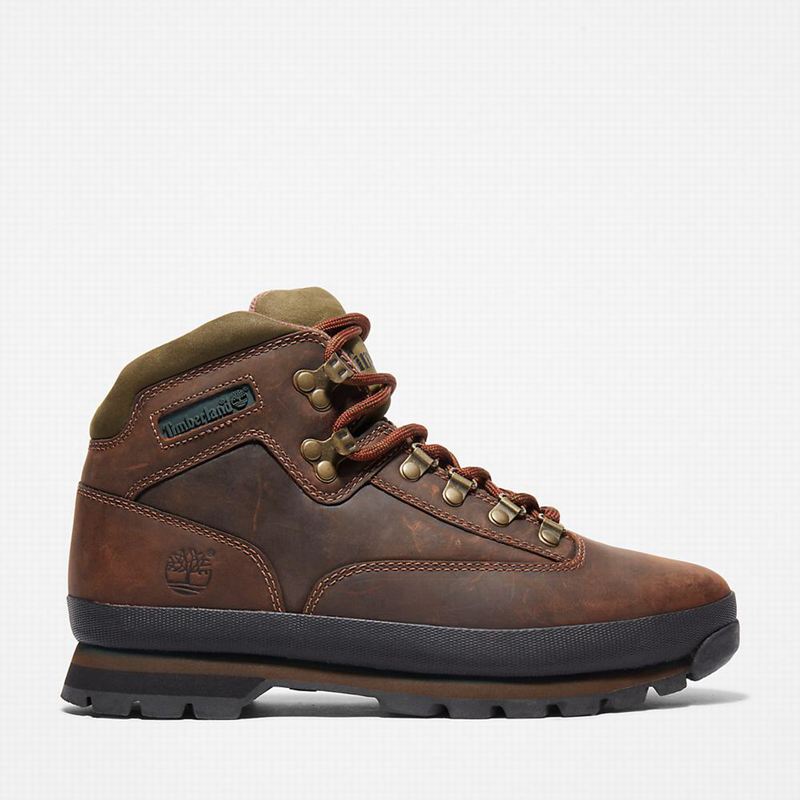 Brown Timberland Euro Better Leather Hiking Boots | 68839581