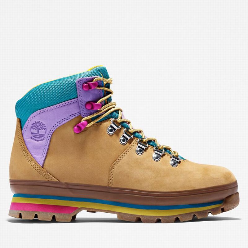 Brown Timberland Euro Mixed-Media Waterproof Hiking Boots | 19262213