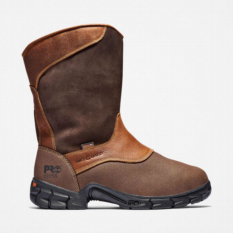 Brown Timberland Excave Met Guard Steel Toe Waterproof Work Boots | 3291784