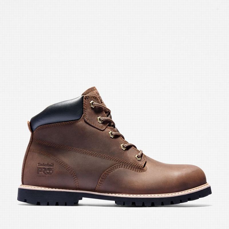Brown Timberland Gritstone 6" Work Boots | 68218453