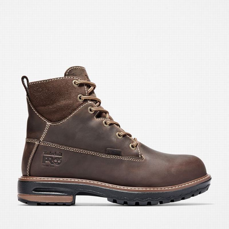 Brown Timberland Hightower 6" Alloy Toe Waterproof Work Boots | 29684269