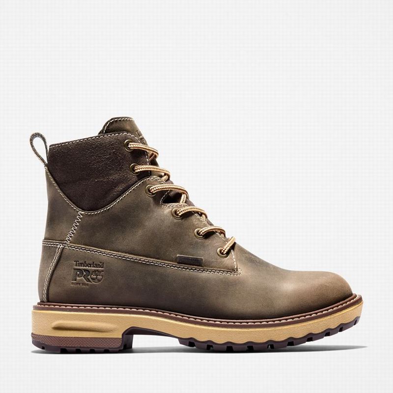 Brown Timberland Hightower 6" Waterproof Work Boots | 67778585