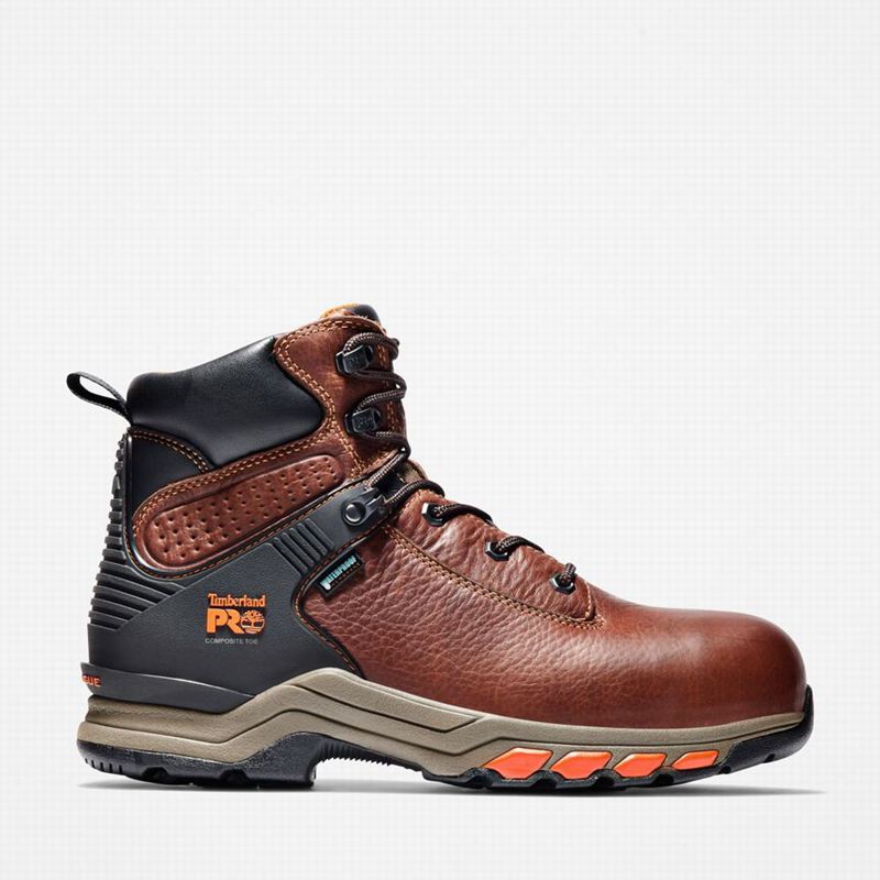 Brown Timberland Hypercharge 6" Composite Toe Waterproof Work Boots | 72824242