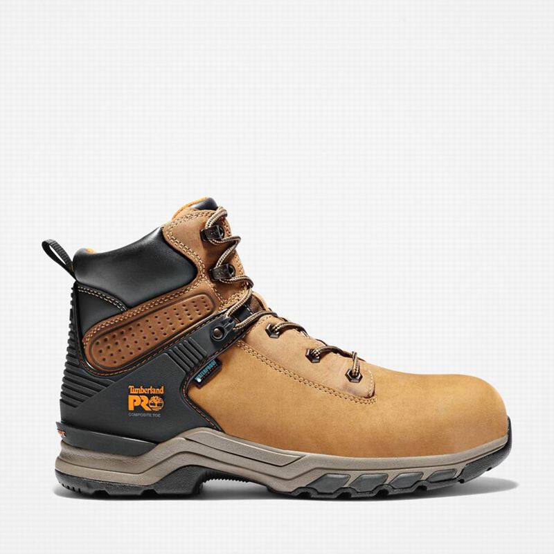 Brown Timberland Hypercharge 6" Composite Toe Waterproof Work Boots | 80180694