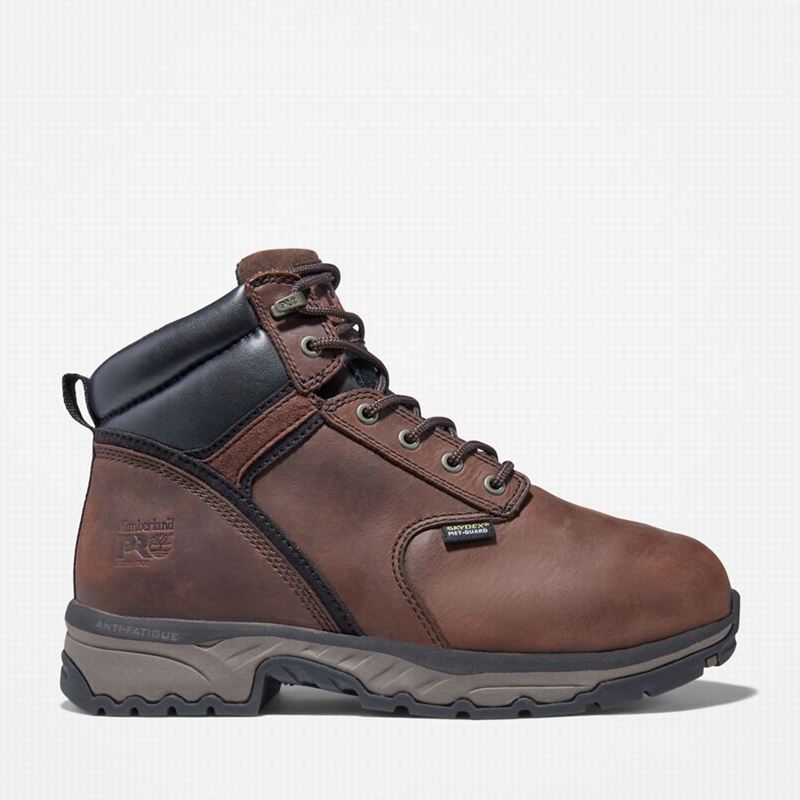 Brown Timberland Jigsaw Met Guard Steel Toe Work Boots | 73203827