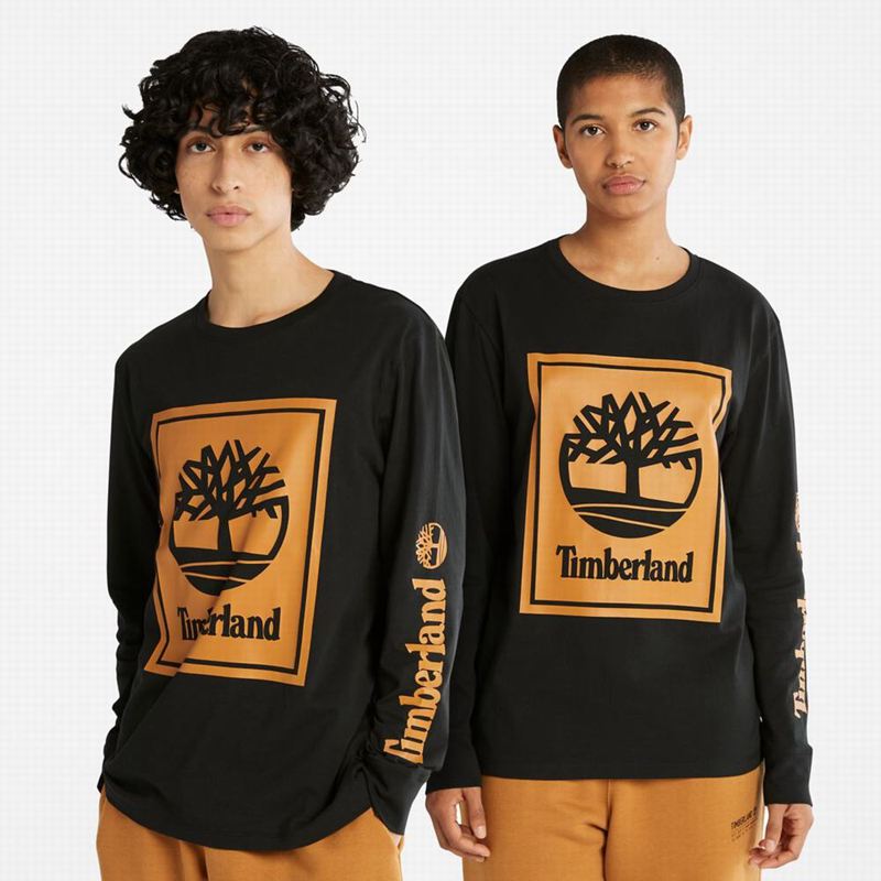 Brown Timberland Logo Long Sleeve | 31564388