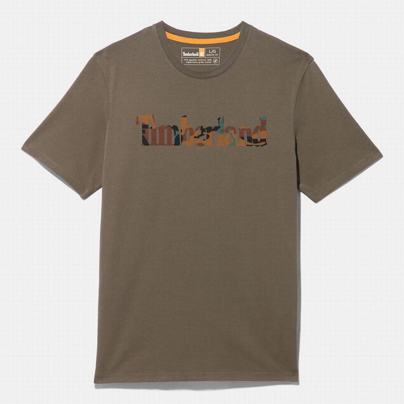 Brown Timberland Organic Cotton Boot T-Shirts | 10543684