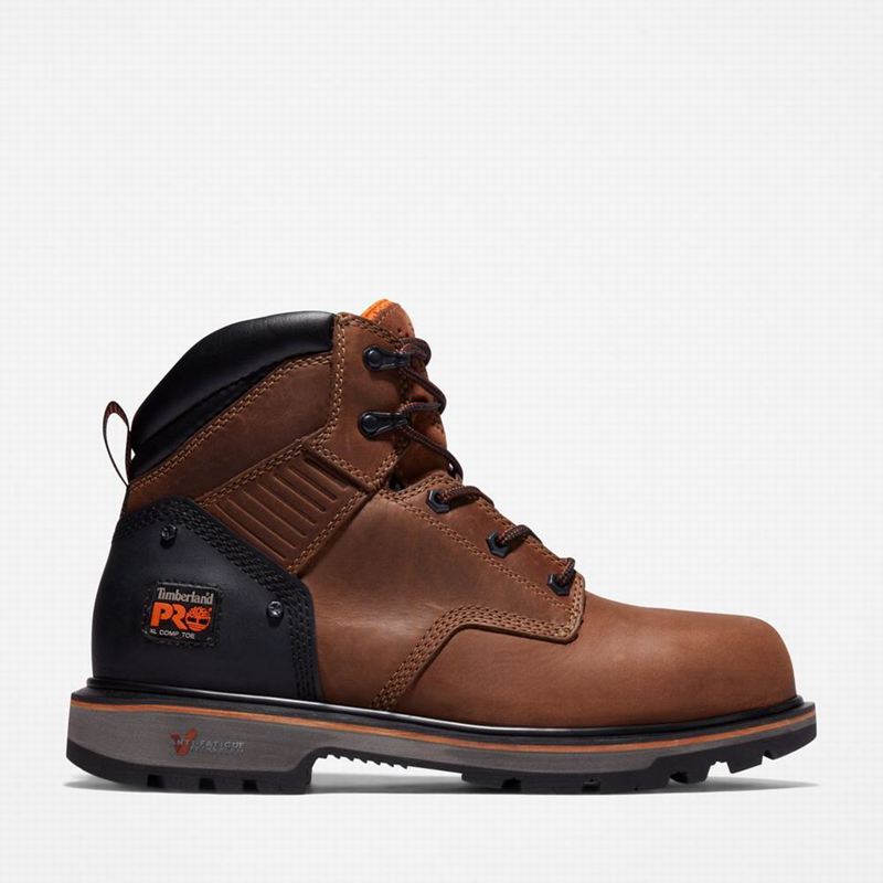 Brown Timberland PRO Ballast 6-Inch Comp-Toe Work Boots | 34627650