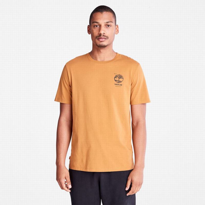 Brown Timberland PRO Base Plate Wicking T-Shirts | 20829426
