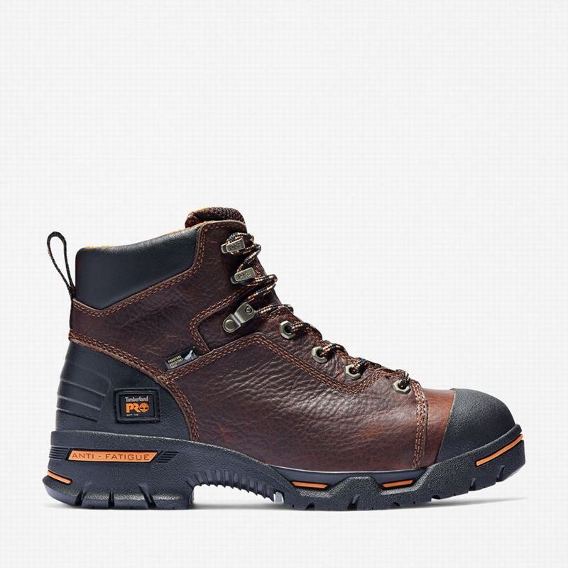 Brown Timberland PRO Endurance 6" Work Boots | 86323926
