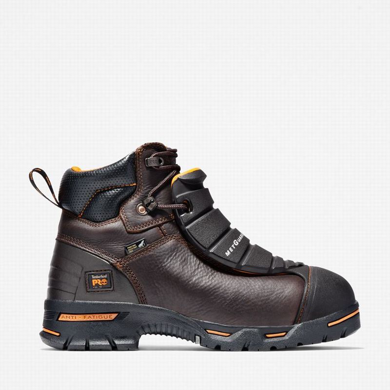 Brown Timberland PRO Endurance Met Guard Steel Toe Work Boots | 75175770