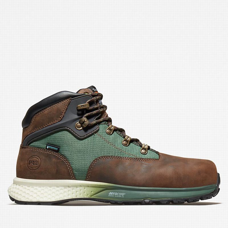 Brown Timberland PRO Euro Hiker Work Boots | 23393615