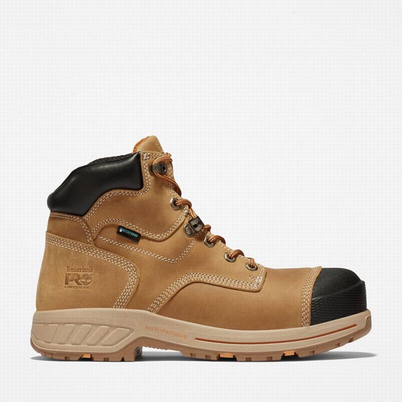Brown Timberland PRO Helix HD 6" Composite Toe Waterproof Work Boots | 80504803
