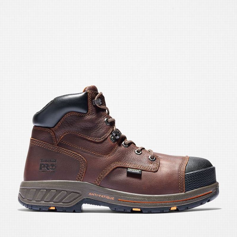 Brown Timberland PRO Helix HD Met Guard Composite Toe Work Boots | 88475869