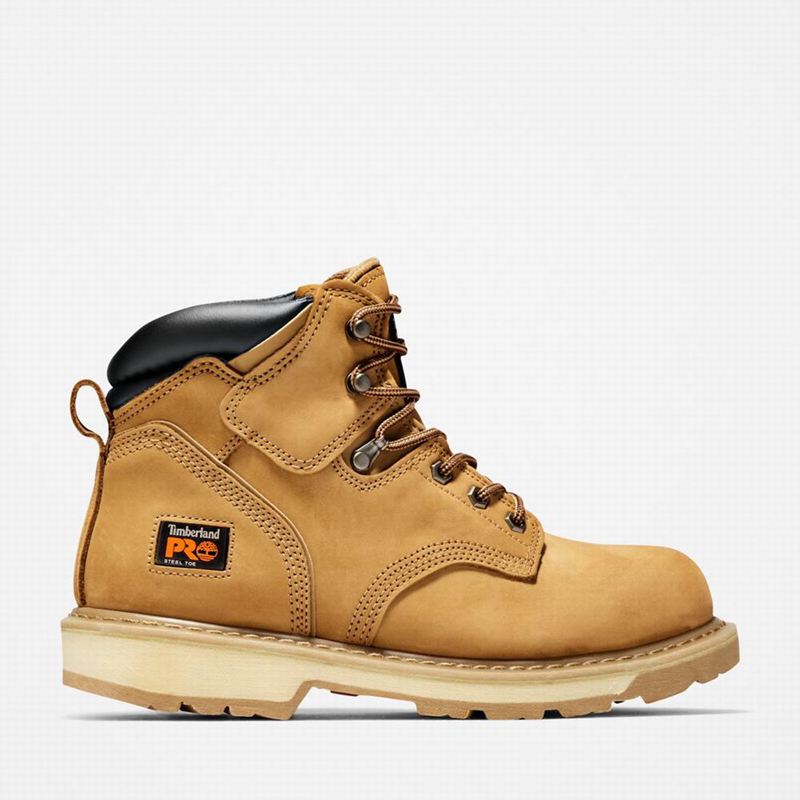 Brown Timberland Pit Boss 6" Steel Toe Work Boots | 58275826