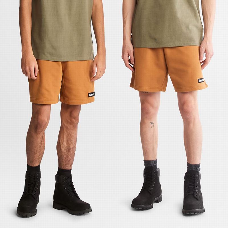 Brown Timberland Relaxed-Fit Swea Shorts | 59943903