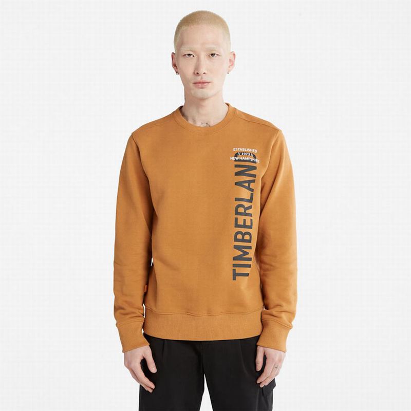 Brown Timberland Side-logo Sweatshirts | 20271636