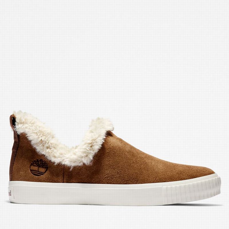 Brown Timberland Skyla Bay Warm Lined Slip-On Winter Shoes | 33505229