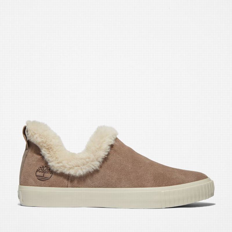 Brown Timberland Skyla Bay Warm Lined Slip-Ons Winter Shoes | 59820901