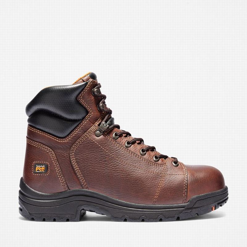 Brown Timberland TiTAN 6" Alloy Safety Toe Work Boots | 98911119