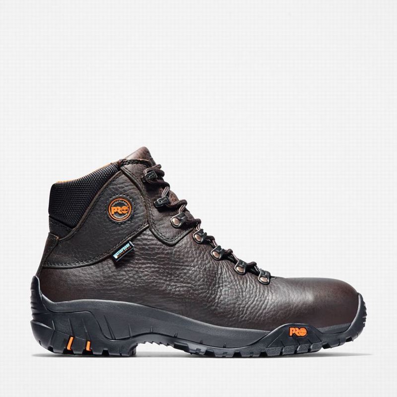 Brown Timberland TiTAN Alloy Toe Waterproof Work Boots | 88702041