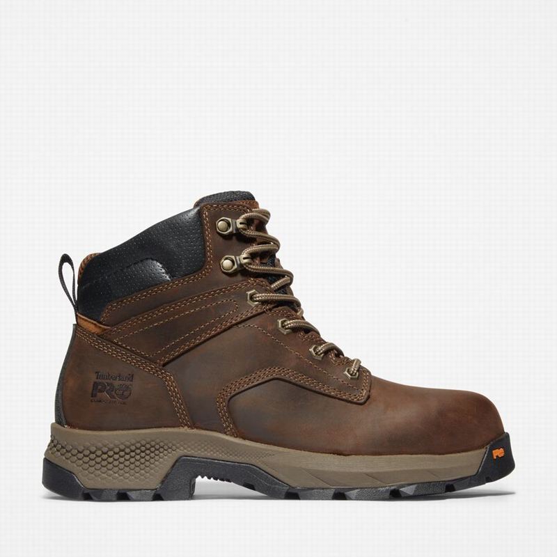 Brown Timberland TiTAN EV 6" Composite Toe Work Boots | 37153798