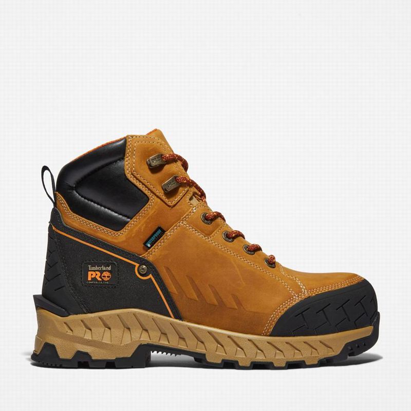 Brown Timberland Work Summit 6" Composite Toe Waterproof Work Boots | 57107778