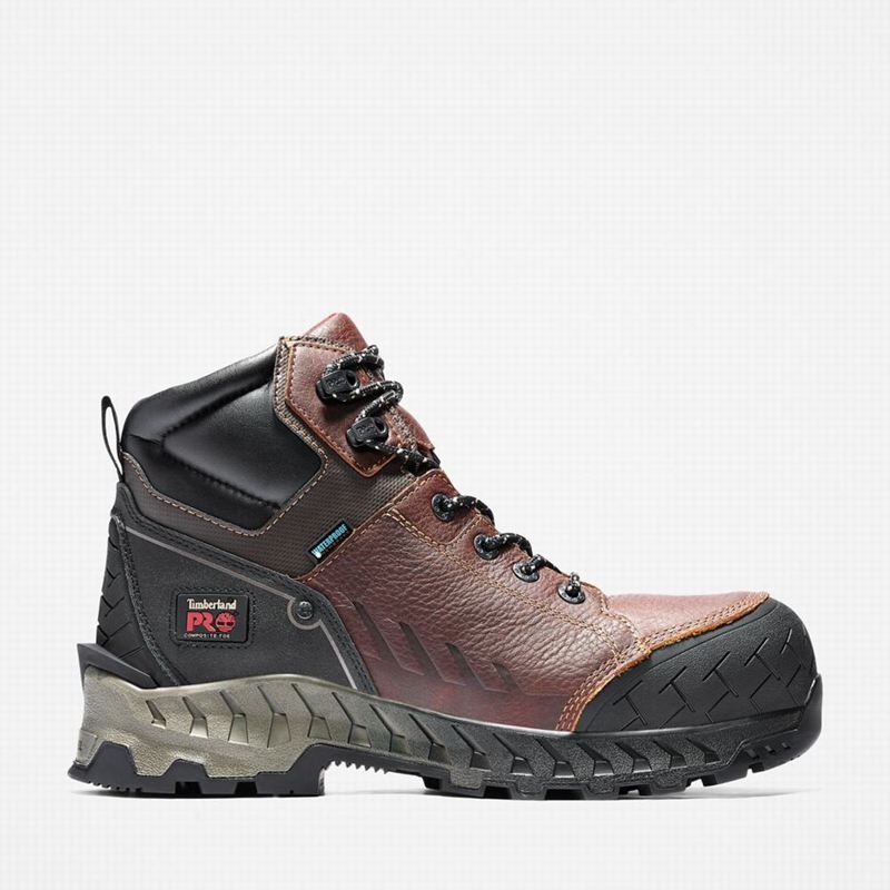 Brown Timberland Work Summit 6" Composite Toe Waterproof Work Boots | 76994409