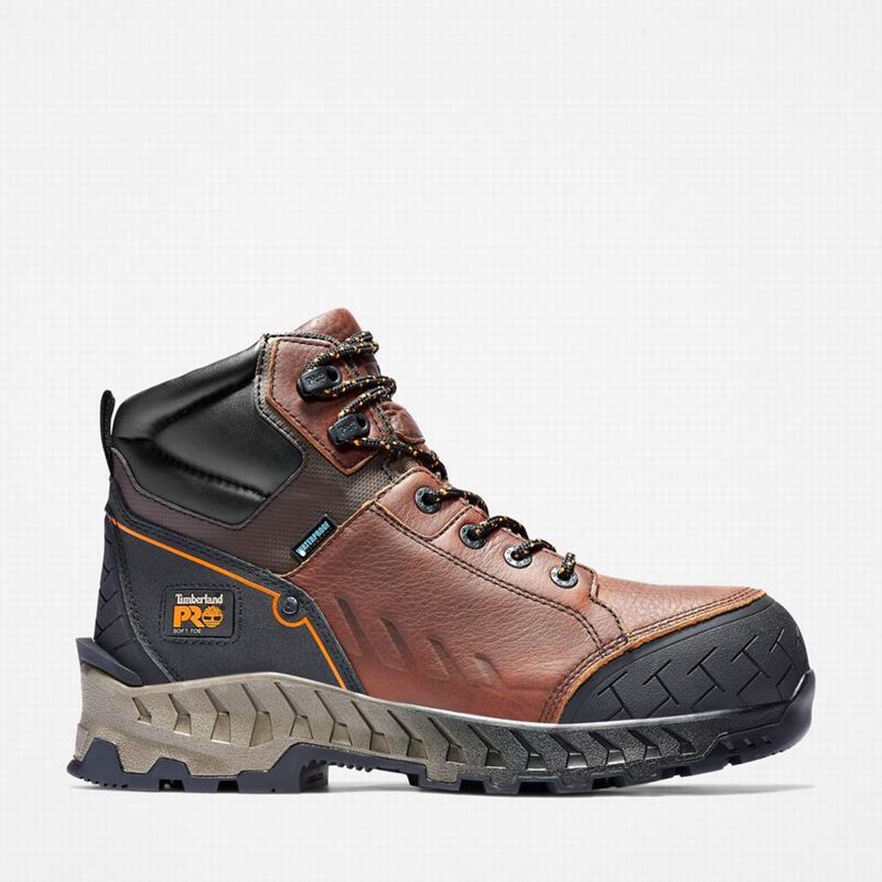 Brown Timberland Work Summit 6" Waterproof Work Boots | 97603824