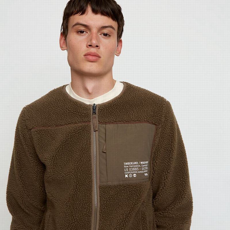 Brown Timberland x WoodWood CLS Fleece Jackets | 80620107