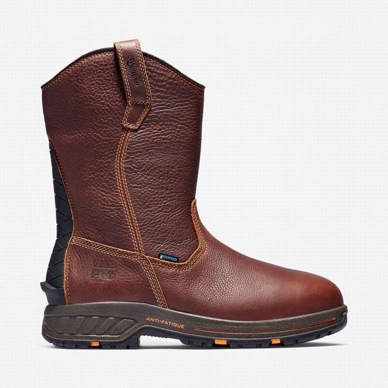 Burgundy Timberland PRO Helix HD Pull On Waterproof Work Boots | 30813598