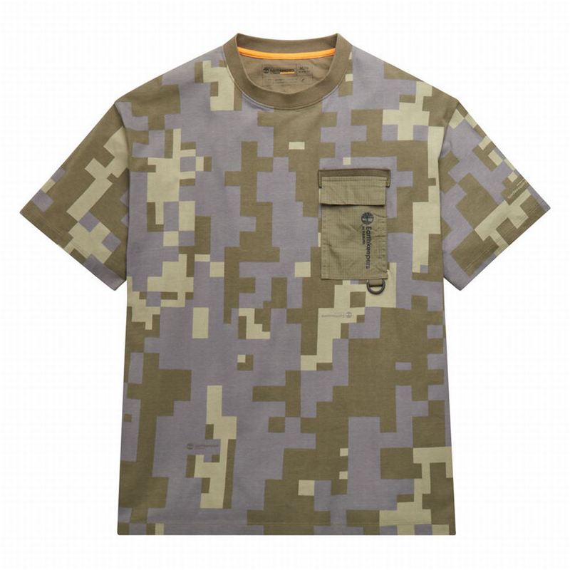 Camo Timberland Dunstan River T-Shirts | 61079311