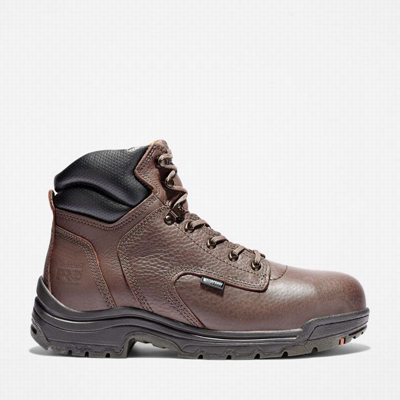 Coffee Timberland TiTAN 6" Alloy Toe Waterproof Work Boots | 15618007