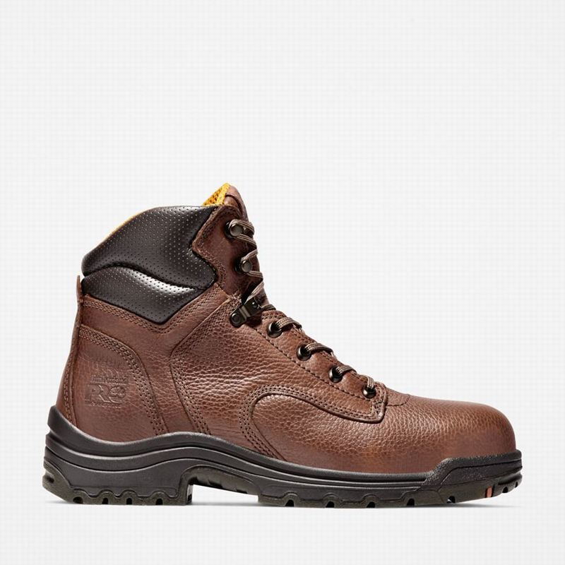 Coffee Timberland TiTAN 6" Alloy Toe Work Boots | 39483571