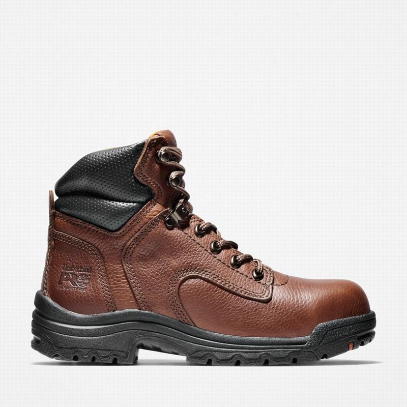 Coffee Timberland TiTAN 6" Alloy Toe Work Boots | 87811435