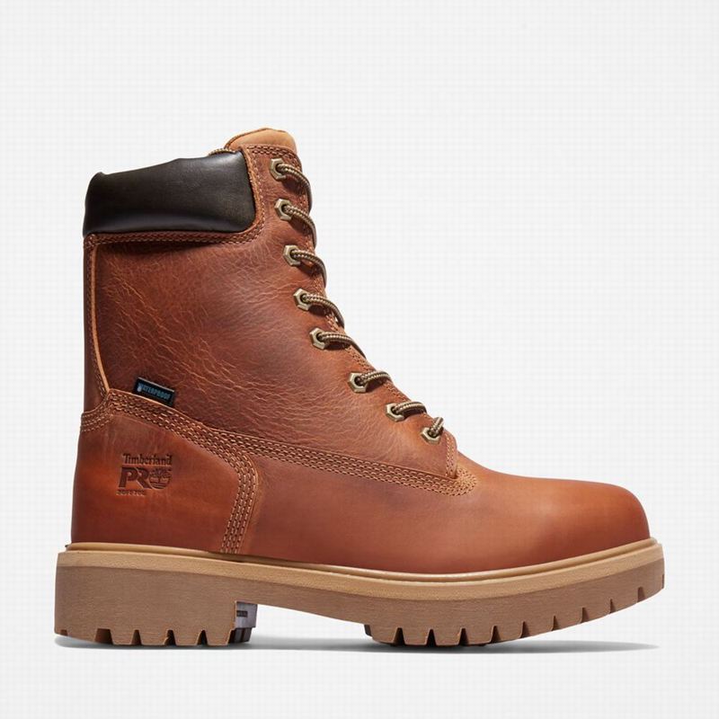 Gold Timberland Direct Attach 8" Waterproof Work Boots | 49215095