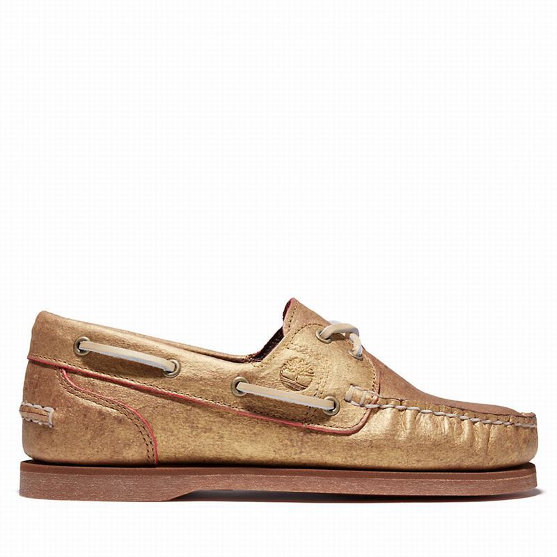 Gold Timberland EK+ Classic Boat Shoes | 70591019