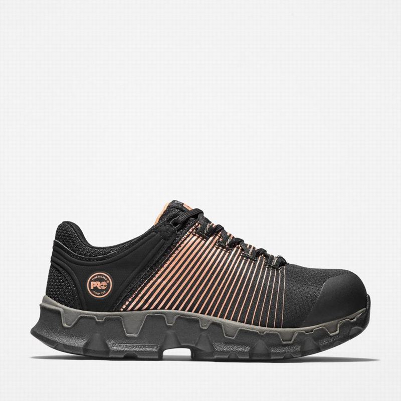 Gold Timberland PRO Powertrain Sport Alloy Toe Work Shoes | 66016815
