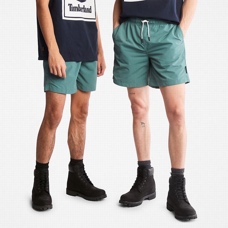 Green Timberland All Gender Windbreaker Shorts | 7325146