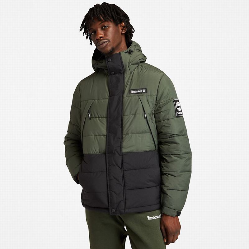 Green Timberland Light Insulated Puffer Jackets | 76175581