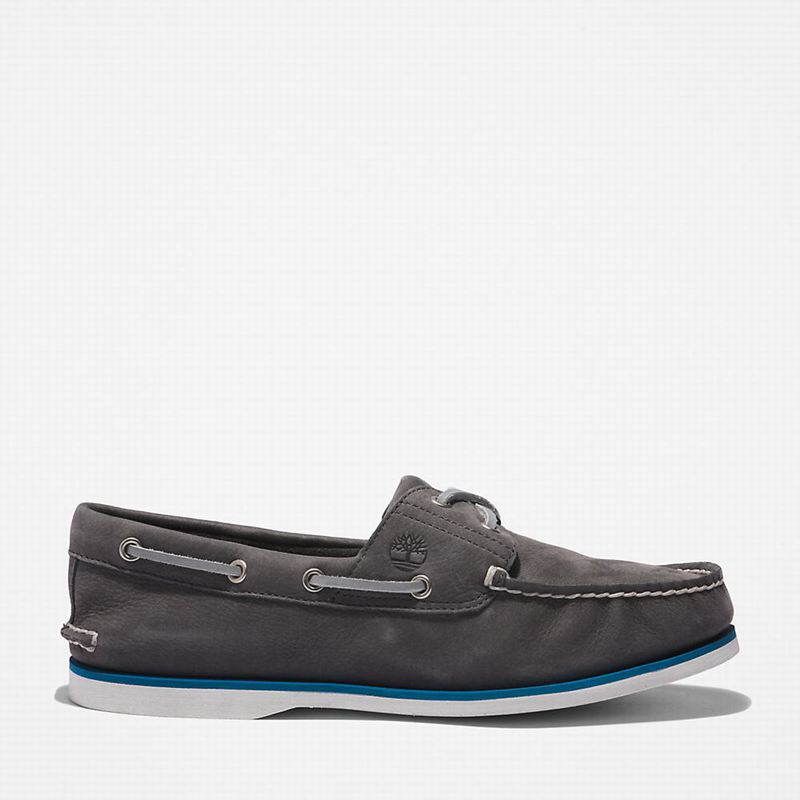 Grey Timberland 2-Eye Classic Boat Shoes | 36833327