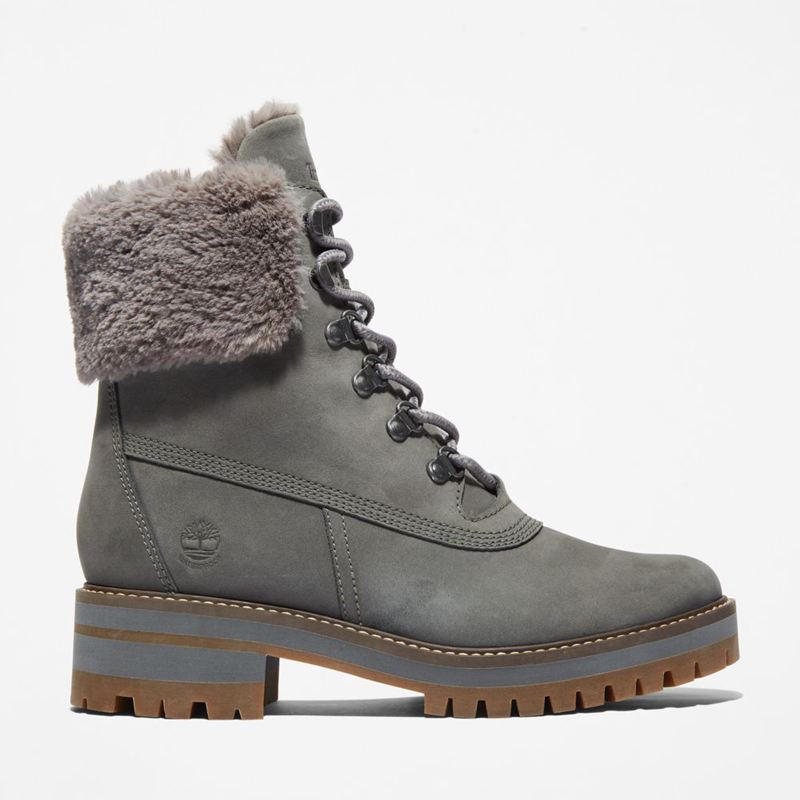 Grey Timberland Courmayeur Valley 6-Inch Waterproof Faux-Fur Winter Boots | 82534566
